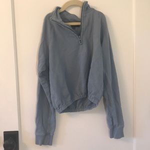 Pacsun Cropped Quarter ZIP Sweatshirt